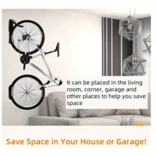 1個牆掛自行車架,重型節省空間自行車牆掛架,適合室內車庫自行車存儲。 - 藍色 - 查看 3