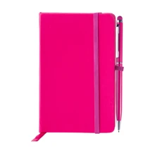 PromoClick Mini libreta de 80 hojas con boligrafo touch - Rosa - Ver 3