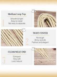 Double Ended Dreadlock Extensions Synthetic Dreads Extensions Hippie Style Fake Dreads 5 Strands DE Crochet Dreadlocks Extensions For White Woman