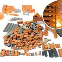 微型磚塊用於景觀小型磚塊,模型磚牆工藝品逼真的假磚塊,迷你積木用於娃娃屋迷你花園配件diy迷你模型建築 - 彩色 - 查看 2