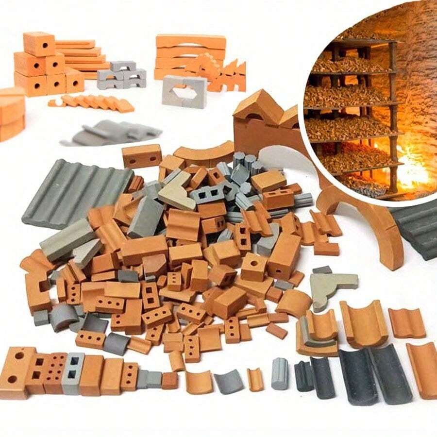 微型磚塊用於景觀小型磚塊,模型磚牆工藝品逼真的假磚塊,迷你積木用於娃娃屋迷你花園配件diy迷你模型建築
