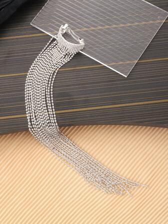 1 st bländande strass tofs huvudkedja för fläta, hästsvans med fjäderklämma, kvinnor fashionabla håraccessoarer karneval huvudsmycken huvudbonader smycken, hårsmycken, bröllop, festlooker, håraccessoarer