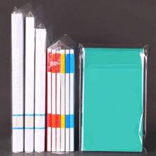 100 piezas Bolsas de empaque OPP transparentes, para empacar libros, decoraciones, papelería, regalos, abarrotes, etc. Bolsas a prueba de polvo y humedad, vuelta a la escuela Día de San Valentín