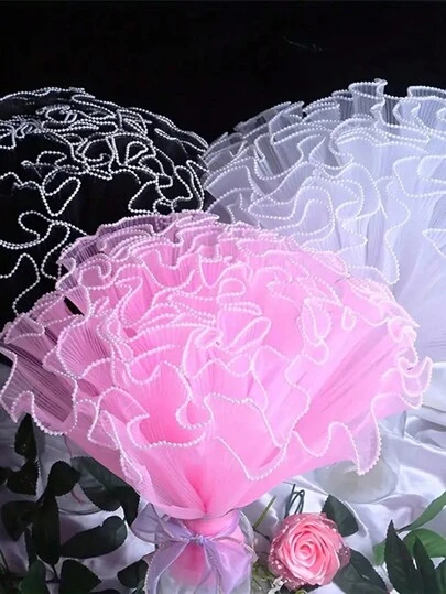 1 rulle, 150 tum/380 cm blommigt omslagspapper, lämpligt för alla hjärtans dag, bröllop, födelsedagar och andra tillfällen, kan användas som blommigt omslagspapper, silkespapper, buketter, presentpapper, omslagspapper med färska blommor, presentförpackningar, bröllopsomslagspapper och dekorationer för olika tillfällen.