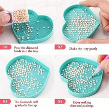 心形鑽石畫托盤收納盒塑料鑽頭板十字繡鑽石畫配件 - as picture - 查看 5