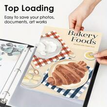 10pcs A4 Size Clear Page Protectors, Fit For 3-Ring Binders - White - View 4