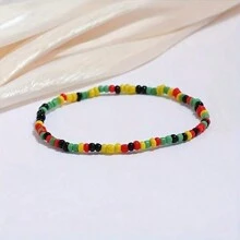 17 Cái/bộ Bohemian Kỳ Nghỉ Hạt Đầy Màu Sắc Xếp Chồng Lên Nhau Vòng Tay Ngẫu Nhiên-Handmade Hạt Thủy Tinh Trang Sức Dành Cho Nam Và Nữ - vòng tay hạt gạo - Xem 7