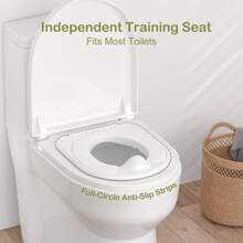 2-In-1 Toddler Potty Training Toilet - Larger Potty Chair And Removable Training Seat With Realistic Flush Sounds, Flip-Up Toilet Seat, Storage Bin And Toilet Paper Holder For Kids 1-3 Years Old - 綠色 - 查看 4
