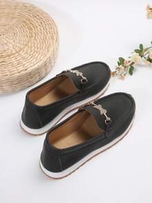 女士时尚休闲派对便鞋 - 黑色 - 查看 3