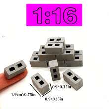 微型磚塊用於景觀小型磚塊,模型磚牆工藝品逼真的假磚塊,迷你積木用於娃娃屋迷你花園配件diy迷你模型建築 - 彩色 - 查看 24