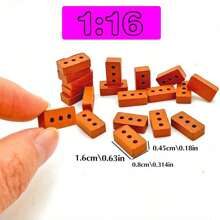 微型磚塊用於景觀小型磚塊,模型磚牆工藝品逼真的假磚塊,迷你積木用於娃娃屋迷你花園配件diy迷你模型建築 - 彩色 - 查看 28