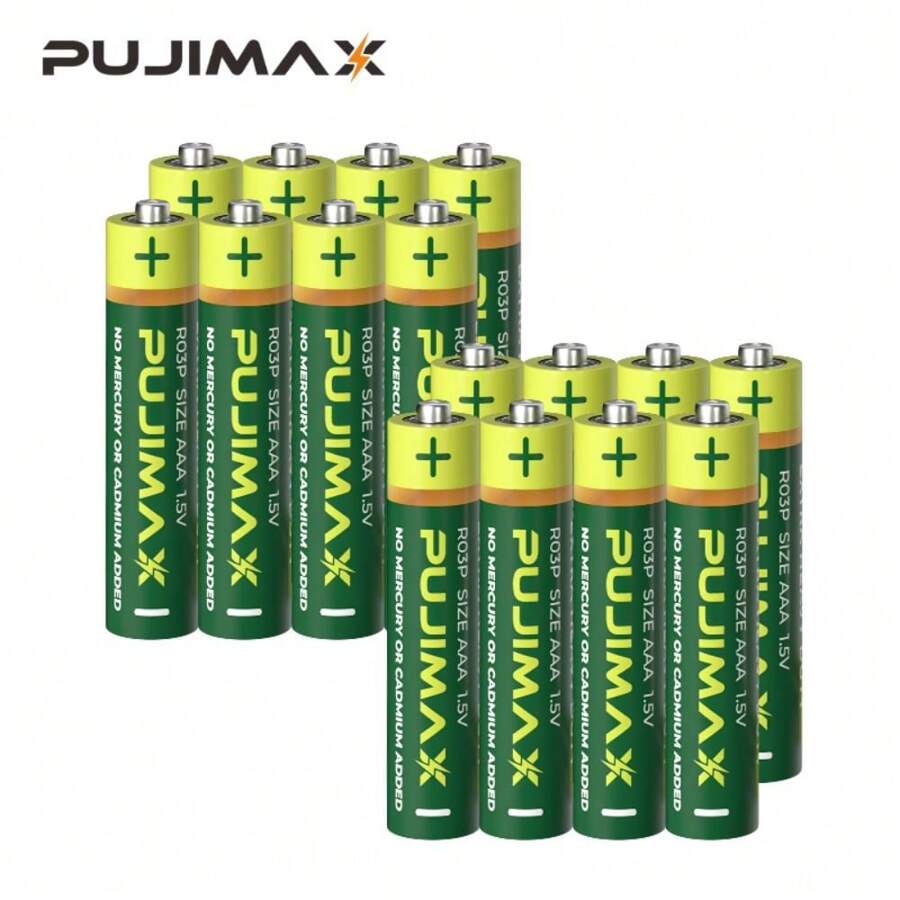 4/8/12/16入組aaa碳性電池,適用於遙控器、鬧鐘、門鈴、燃氣爐、熱水器、汽車鑰匙、遊戲手柄、手電筒等,高性能、耐用且長壽命[非可充電電池,不能充電] - 7號電池 - 查看 1