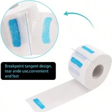 5pcs Neck Protection Stripes, Disposable Barber Paper Neck Strips, Hairdressing Neck Tape Hair Wrap Strips - White - View 3