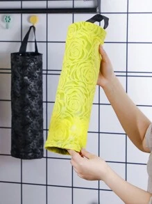 1pc Creative Wall Mounted Bin Bag Storage Bag Box Sorting Kitchen Plastic Bag Collector Punch Free Shopping Storage Bag