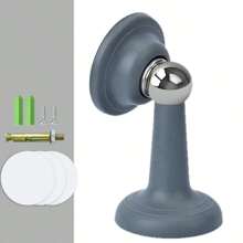 1 Peça Fixador de Porta Silicone Magnético e Silencioso com Função Anti-Colisão, Sem Necessidade de Perfuração, Adequado para Montagem na Parede/Piso, Apoio de Porta para Manter a Porta Aberta, Fixador de Porta Sem Perfuração, Disponível em Preto, Cinza ou Branco