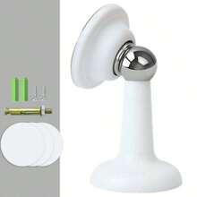 1 Peça Fixador de Porta Silicone Magnético e Silencioso com Função Anti-Colisão, Sem Necessidade de Perfuração, Adequado para Montagem na Parede/Piso, Apoio de Porta para Manter a Porta Aberta, Fixador de Porta Sem Perfuração, Disponível em Preto, Cinza ou Branco