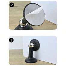 1 Peça Fixador de Porta Silicone Magnético e Silencioso com Função Anti-Colisão, Sem Necessidade de Perfuração, Adequado para Montagem na Parede/Piso, Apoio de Porta para Manter a Porta Aberta, Fixador de Porta Sem Perfuração, Disponível em Preto, Cinza ou Branco