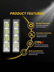 6英寸/15.24厘米铝制24LED汽车灯条汽车泛光灯改装灯工程辅助灯维修照明 - 24LED - 查看 9