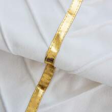 1 件/2 件圣诞绿色天鹅绒抱枕套 18x18 两件装，带金色皮革森林绿装饰沙发枕套，奢华现代抱枕套，适用于客厅卧室沙发靠垫床 - 白色 - 查看 4
