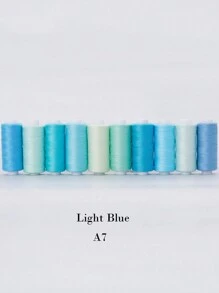 Thread For Sewing Polyester All-Purpose Sewing Threads 10 Colors 400Yards Sewing Thread Machine And Hand Stitching Dark Blue, Light Blue, Navy Blue(Various Options) - Multicolor - View 8