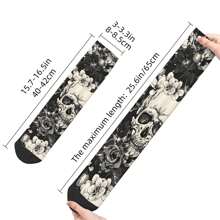 Calcetines De Compresión Para Hombres Locos Con Retos De Skulls Al Estilo De Hip Hop Retro, Unisex, Harajuku, Cómodos, Sin Costuras, Impresos Con Dibujos Divertidos Y Alegres. Regalo Para Niños.