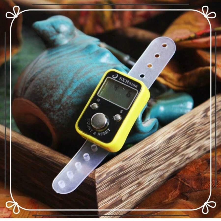 6入組帶內置計時器的指環 - 黃色 - 查看 1