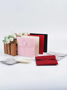 10 Chiếc Túi Vuông Hai Mặt Nút Nhung Thời Trang Dành Cho Mẹ Ngày, Ngày Lễ Tình Nhân, Mỹ Phẩm Trang Sức, Quà Tặng Nhỏ, Túi Bao Bì, Đám Cưới, Túi Quà Tiệc - Túi có nút bấm - Xem 5