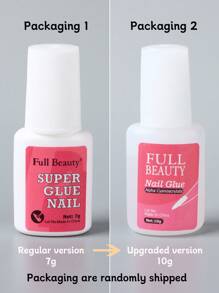 مجموعة مكونة من قطعتين: غراء أظافر شفاف زائف + مزيل غراء الأظافر (سائل سريع الذوبان)، لاصق أطراف الأظافر الزائفة مع فرشاة، لاصق تعزيز وتمديد الأظافر، جل زخرفي سريع الجفاف، أداة مانيكير مزيل للاصق مجموعة الأظافر - متعدد الألوان - مشاهدة 5