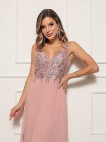 Women Cocktail Dresses - Bụi hồng - Xem 3