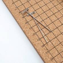 Thập cẩm Kích thước Thép không gỉ T Pins , May vá , Tóc giả , Chặn Dệt kim , Tường , Với Nhựa - Bạc - Xem 7