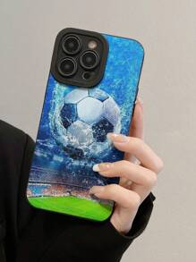 Custodia protettiva per telefono compatibile con iPhone 15/XR/7/8 con disegno a motivi colorati da calcio, cover antishock con fori precisi; Custodia morbida compatibile con iPhone 15 Pro Max, Apple 13, 14, 11, XS, P12; Cover antiurto per A134G, A22, A21S, A514G, A52, S22, ULTRA, A335G, Redmi 10, Redmi Note 11 Lite; Custodia morbida antishock A53tpuA14/A23/S23 ULTRA, S24