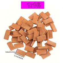 微型磚塊用於景觀小型磚塊,模型磚牆工藝品逼真的假磚塊,迷你積木用於娃娃屋迷你花園配件diy迷你模型建築 - 彩色 - 查看 14