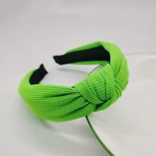 1pc Ladies" Solid Color Candy-Colored Waffle Fashionable Hairband With Knot Design, Simple Hair Accessory For Festivals And Daily Wear,Hairband,Hair Hoop Headbands