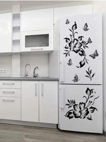 mama look 1 szt. Czarna, samoprzylepna naklejka ścienna z motywem pnącza kwiatowego do dekoracji domu, kuchni, lodówki, salonu i sypialni, naklejki, naklejka ścienna, naklejka winylowa do dekoracji domu, wiosenne dekoracje odświeżające wnętrze, naklejki dekoracyjne Rama, prezenty urodzinowe, dekoracja kuchni na ukończenie szkoły - Czarne - Zobacz 1