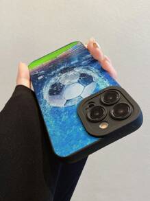 Custodia protettiva per telefono compatibile con iPhone 15/XR/7/8 con disegno a motivi colorati da calcio, cover antishock con fori precisi; Custodia morbida compatibile con iPhone 15 Pro Max, Apple 13, 14, 11, XS, P12; Cover antiurto per A134G, A22, A21S, A514G, A52, S22, ULTRA, A335G, Redmi 10, Redmi Note 11 Lite; Custodia morbida antishock A53tpuA14/A23/S23 ULTRA, S24