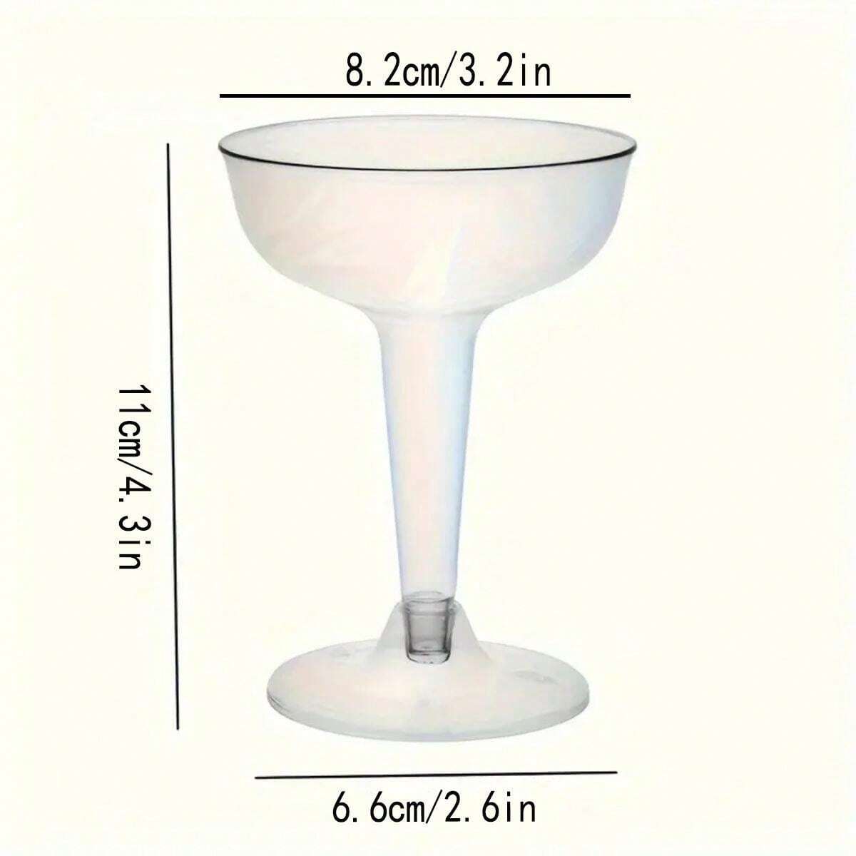 25pcs Plastic Stemware Set Champagne Flute, Margarita, Martini, Daiquiri And Cocktail Cups