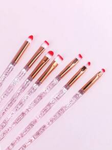 baopinger 7支眼部化妆刷，水晶化妆刷，亮片化妆刷，晕染刷，眼影刷，唇刷，蚕丝刷，眉刷，遮瑕刷，加厚铝管，不易过敏，全套眼部化妆工具，粉色，紫色，红色，蓝色，眉刷，眼影刷，螺旋刷，螺旋刷，赠品 - 彩色 - 查看 10