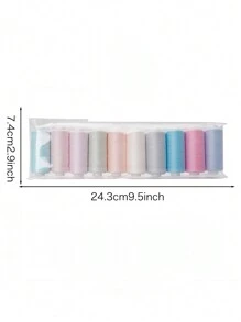 Thread For Sewing Polyester All-Purpose Sewing Threads 10 Colors 400Yards Sewing Thread Machine And Hand Stitching Dark Blue, Light Blue, Navy Blue(Various Options) - Multicolor - View 11