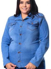 Women Denim Jackets & Coats - Rửa nhẹ - Xem 3