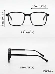 1 chiếc kính gọng nhựa hình chữ nhật thời trang dành cho nam thích hợp sử dụng với máy tính, mục đích trang trí, từ màn hình điện thoại, kính chơi game trong suốt, kính bảo vệ mắt trong suốt - Nhiều màu - Xem 9