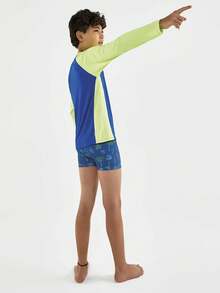 Young Boys Swimwear - 藍色 - 查看 2