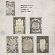 Conjunto De Papeles De Collage De Álbum De Recortes De Estilo Gótico Vintage De La Serie De Arte Barroco: 20 Hojas - Multicolor - Ver 7