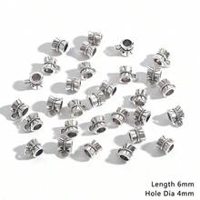 20 cái Màu Bạc Cổ Hợp kim Lớn Lỗ 3 chiều Trình kết nối Hạt Đối với DIY Vòng tay , Dây chuyền , Spacer Hạt - Nhiều màu - Xem 8