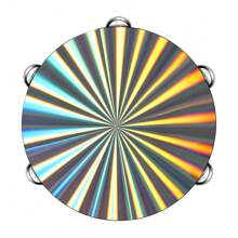 1pc 6/8/10inch Handheld Tambourine, Double Row Jingles Orff Percussion Instrument, For Ktv, Parties Atmosphere Holiday Gifts,Single Row Jingles Tambourine,Musical Instrument