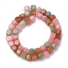 1 Strand 8x8mm Natural Stone Crystal Apatite Tourmaline Aquamarines Morganite Beads For Jewelry Making DIY Bracelet Necklace Accessories