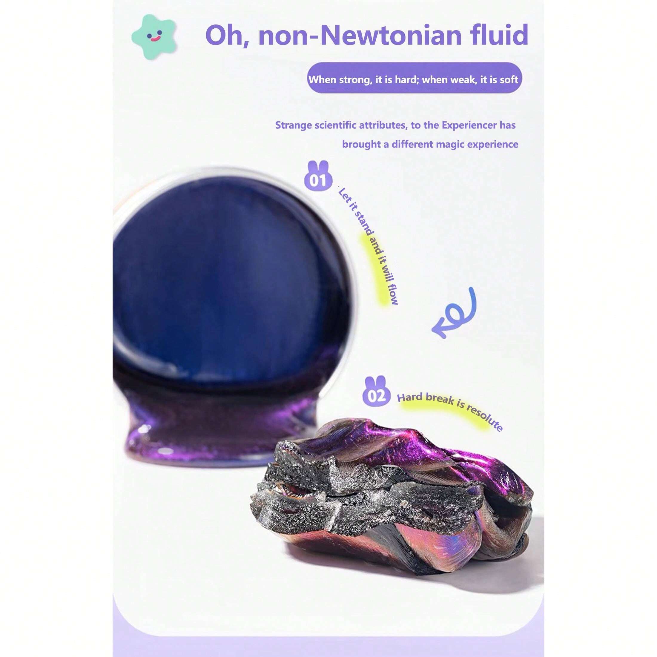 Color Changing High Appearance Crystal Bouncing Putty, NonNewtonian