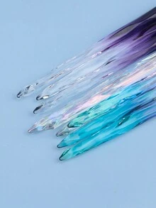 3pcs Eye Makeup Brushes Set, Crystal Diamond Handle Eyeshadow Blending Nose Contour Concealer Soft Hair Professional Cosmetic Tools - Multicolor - View 6