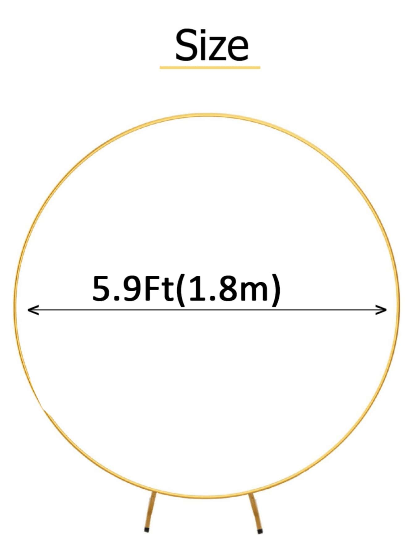 Balloon Arch Stand, 6.5 Ft Stable Golden Circle Balloon Arch Frame