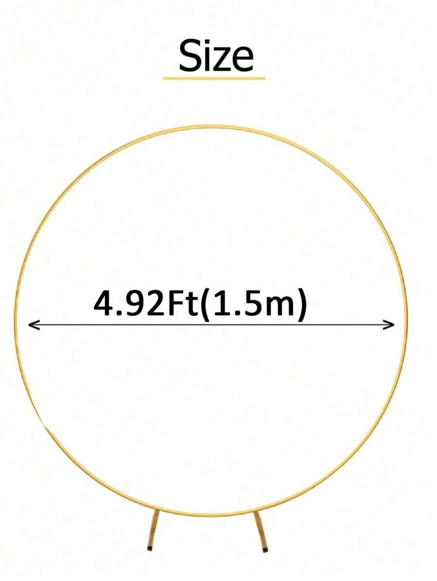 Balloon Arch Stand, 6.5 Ft Stable Golden Circle Balloon Arch Frame