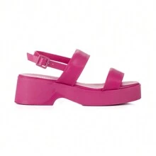 Women Heeled Sandals - 玫紅色 - 查看 1